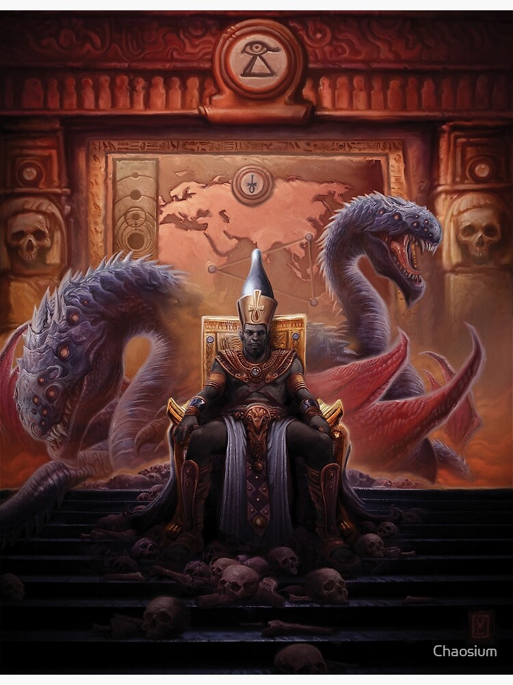 The Black Pharaoh Nyarlathotep By Victor Leza Metal Print By Chaosium