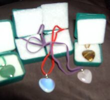 Lots of love... 4 Heart Pentant Necklaces by anaisnais