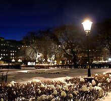 Square at night (Stockholm, Sweden) by Antanas
