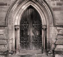 Hallow Church Door by David Benton