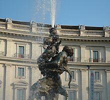 Fountain in Piazza Repubblica, Rome, Italy by buttonpresser