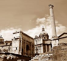 Phocas Column & the Arch of Septimus Severus by buttonpresser