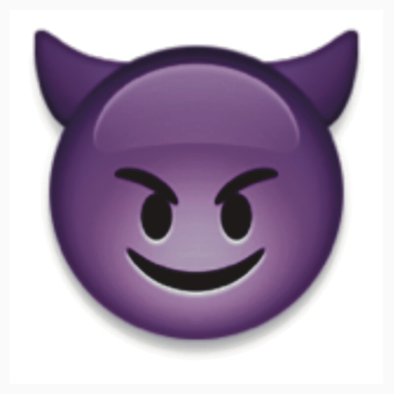 demon emoji pillow