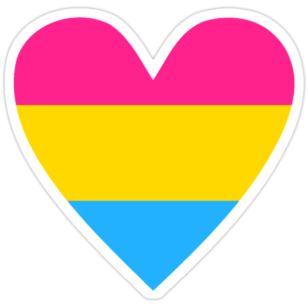 "Pansexual heart" Stickers by Margotte | Redbubble