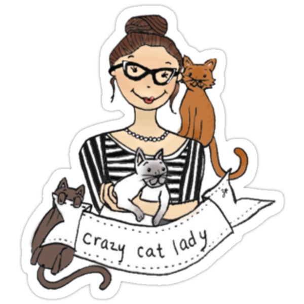 Crazy Cat Lady Stickers By Zoé Arseneau Redbubble 1500