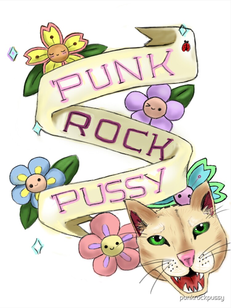 Punk Rock Pussy Sticker By Punkrockpussy Redbubble