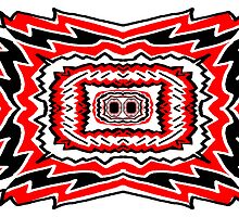 Red & Black Mirror Art by KazM