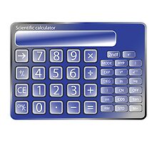 Blue calculator by Laschon Robert Paul