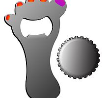 Bottle opener and bottle cap by Laschon Robert Paul