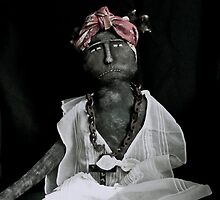 Blanche sat alone at the Club dressed in her new Kenzo head band and wearing her finest dress. Around her neck she wore the cross of black ebony inlaid with gold .. by madworld