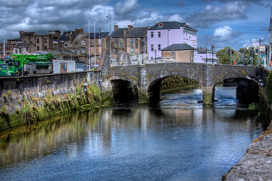 The Canal and a Bridge Cork Ireland by Mark Richards