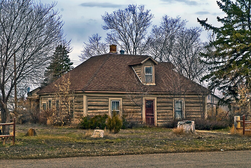 "Log Home, Terry Montana" by Bryan D. Spellman Redbubble