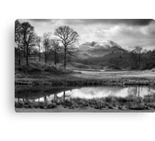 Wetherlam and the River Brathay. Canvas Print