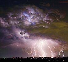Massive Lightning Storm - Boulder County Colorado by Bo Insogna
