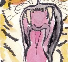 Yawning Tiger by dosankodebbie