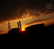 Power Station at sunset - Spalding Lincs by peckjam23