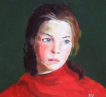 Young girl after R. Henri by Rodica Voicu