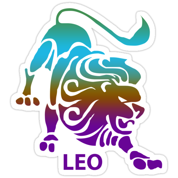 Colorful Zodiac Sign Leo Stickers By Smaragdas Redbubble