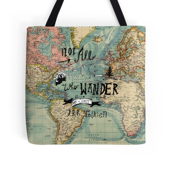 Map Tote Bags Redbubble