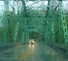 Thru the windshield in a blinding rain, New Hampshire by RonnieGinnever