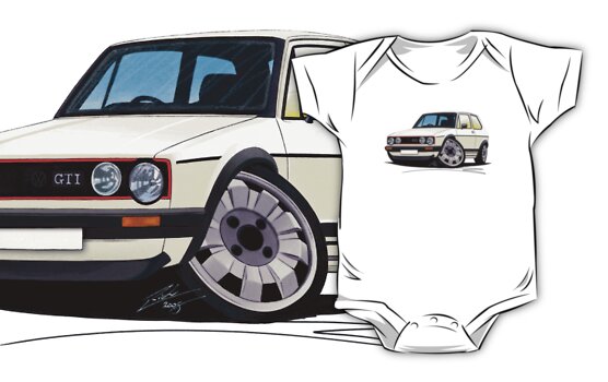 VW Golf Mk1 GTi White by Richard Yeomans