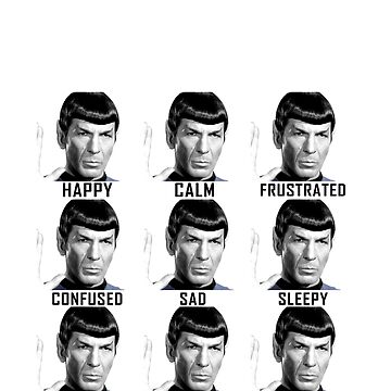 Star Trek Original Series Many Moods Of Spock Portrait Grid Classic T