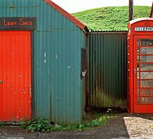 Loom Shed & Telephone Box, Skye, Scotland, UK. by David A. L. Davies
