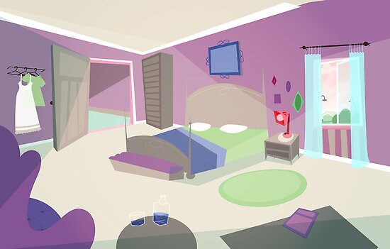 The Bedroom 50s Cartoon Style Posters By Senpowell Redbubble The Bedroom 50s Cartoon Style By Senpowell