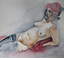 Reclining nude 20 min 2 by Karin Zeller