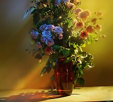 a bouquet of roses for loved ones by VallaV