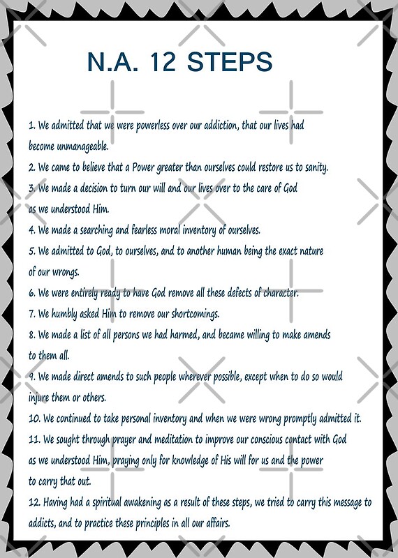 12 Steps Of Na Worksheets