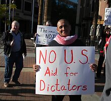 "No US Aid for Dictators" by Leyla Hur