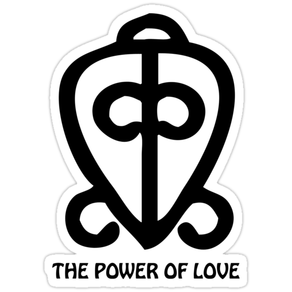 T Shirt Adinkra Symbol Power Of Love Stickers By Keith