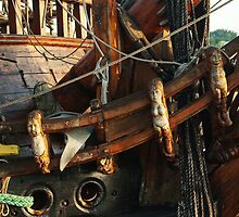 Elaborate crafted bow of "frigate Shtandart" by steppeland