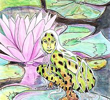 Lynsye the water sprite, testing the water by Sally O'Dell