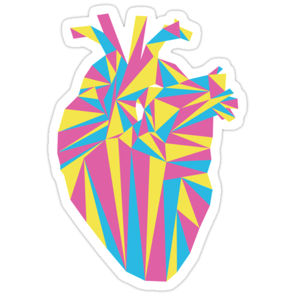 "Pansexual Heart" Stickers by prozelda | Redbubble