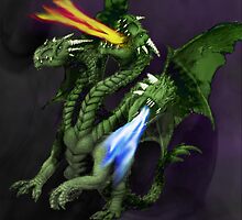3 Headed Dragon by tapiona