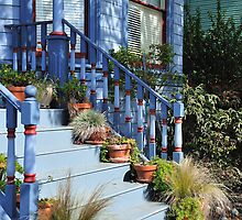 Blue Stoop by Richard Leon