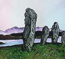 Winter Approaching Callanais, Callanish Standing Stones, Isle Of Lewis, Scottish Outer Hebrides. by Andrew Peutherer