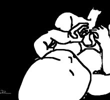 baby with small ball -(180311)- mouse drawn/ms paint by paulramnora