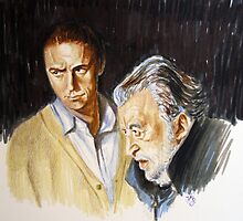 Avati e Marcorè-double portrait by Francesca Romana Brogani