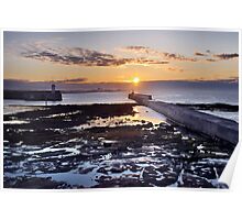 Seahouses Sunset Poster
