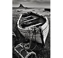 Old boat and lobster pots - Lindisfarne Photographic Print