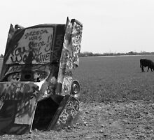 Route 66 - Cadillac Ranch by Frank Romeo