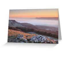 Scout Scar, Kendal - Temperature inversion Greeting Card