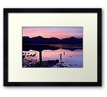 Derwentwater winter sunset - The Lake District Framed Print