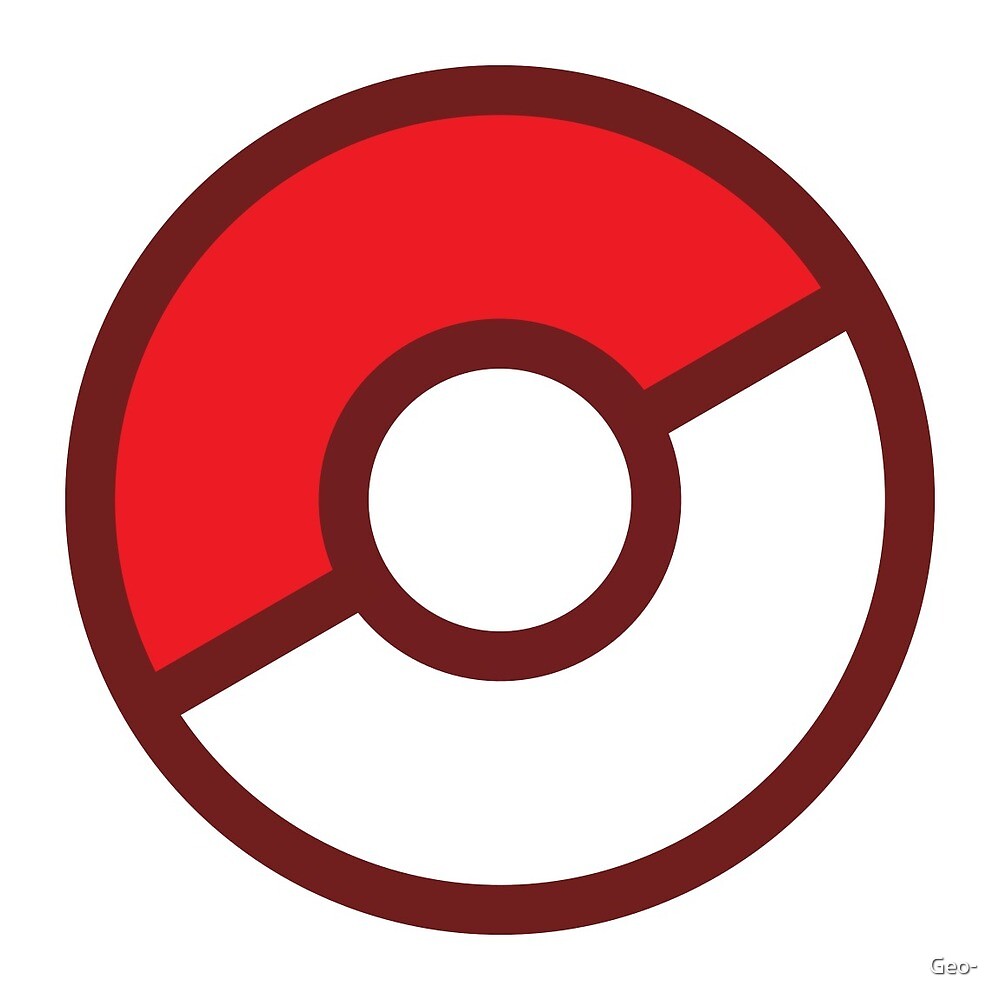 Pokeball Flat Colors Geo Redbubble Pokeball Flat Colors Geo Redbubble