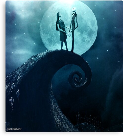 "Jack and sally" Canvas Prints by 1chick1 | Redbubble