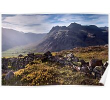 The Langdale Pikes from Side Pike Poster