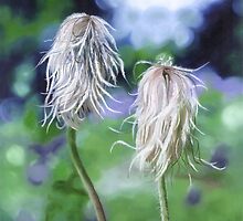 Wild Things - oil painting of wild alpine meadow flowers by James Knowles